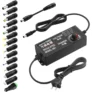 Universal AC to DC Adapter 48W Adjustable Voltage 3-24V 3A with LCD Display 14 Tips Polarity Converter Best for Househol