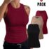 3-Pack Knit Round Neck Thick Strap Racerback Tank Tops(Without Pads)