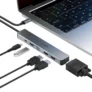 BlitzWolf® BW-NEW TH11 5 in 1 USB Hubs with Dual HDMI 4K@30Hz / VGA/ USB3.0 / 100W PD Charging / Type C Docking Station