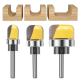 3pcs Multi size Shank Round Nose Bits With Bearing Router Bits Carbide Cutters Woodworking Milling Cutter For Wood Bit F
